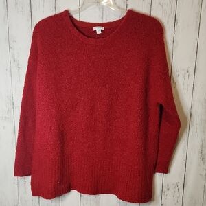 🎅J. Jill Red Women's Crew Neck Sweater XL